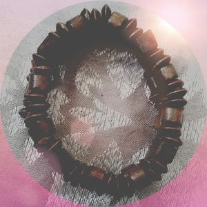 Wooden Beaded Cuff Bracelet